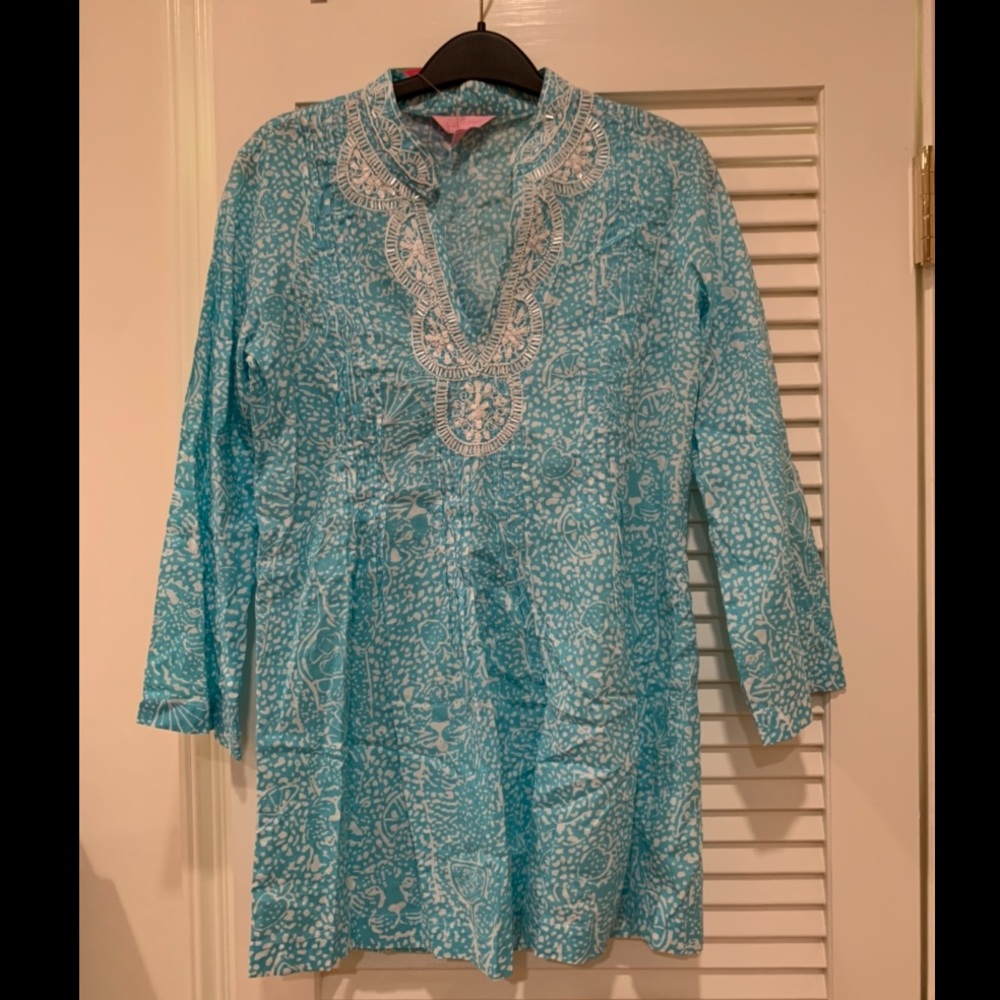 HP🎉 NWT Lilly Pulitzer Sarasota Tunic (“Shorely Blue”) - Picture 11 of 12